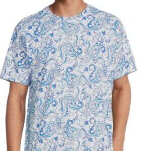 Robert Graham Lancey Paisley Cotton Tshirt  Size Large